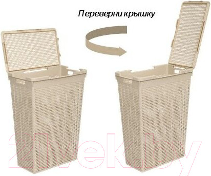 Изображение товара Корзина для белья Violet Лофт / 5650018 (50л, серый)