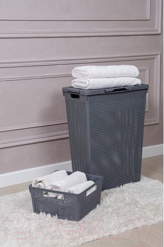 Изображение товара Корзина для белья Violet Лофт / 5650018 (50л, серый)