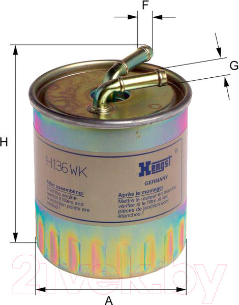 Изображение товара Топливный фильтр Hengst H136WK