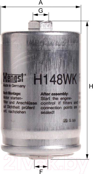 Изображение товара Топливный фильтр Hengst H148WK