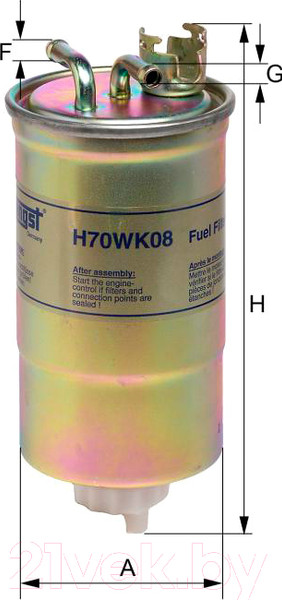 Изображение товара Топливный фильтр Hengst H70WK08