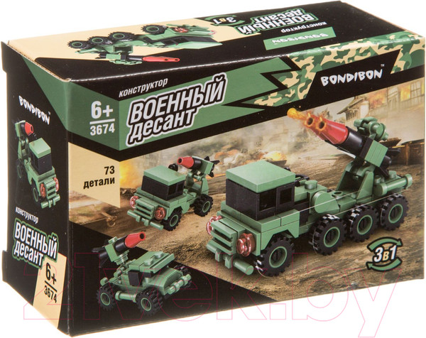 Изображение товара Конструктор Bondibon Военный Десант, Ракетница / ВВ3674