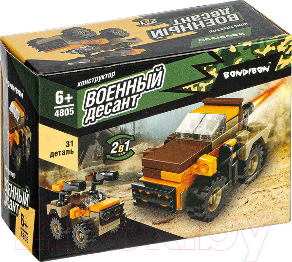 Изображение товара Конструктор Bondibon Военный Десант, Боевая машина / ВВ4805