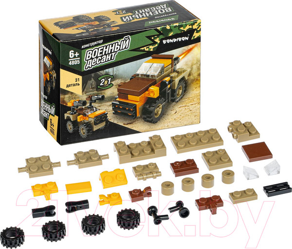 Изображение товара Конструктор Bondibon Военный Десант, Боевая машина / ВВ4805