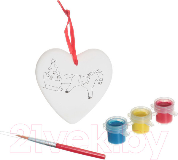 Изображение товара Набор для творчества Bondibon Елочные украшения. Сердце / ВВ0978