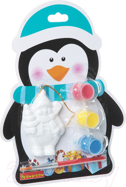 Изображение товара Набор для творчества Bondibon Елочные украшения. На карте Пингвин / ВВ1404