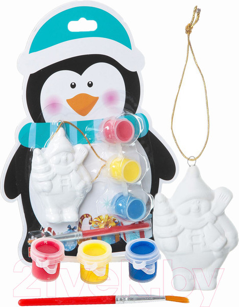 Изображение товара Набор для творчества Bondibon Елочные украшения. На карте Пингвин / ВВ1404