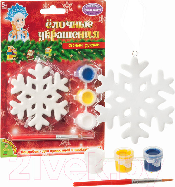 Изображение товара Набор для творчества Bondibon Елочные украшения. Снежинка / ВВ1659