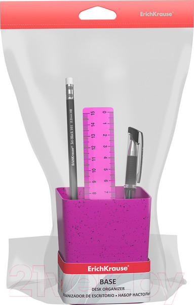 Изображение товара Настольный набор Erich Krause Base. Grains / 55718 (маджента)