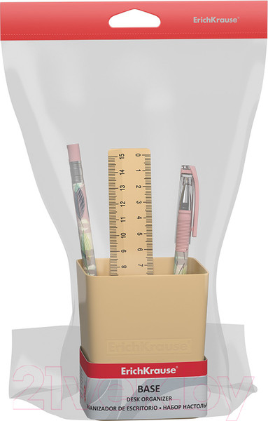 Изображение товара Настольный набор Erich Krause Base. Powder / 55704 (бежевый)