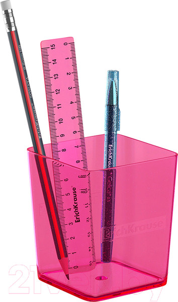 Изображение товара Настольный набор Erich Krause Base. Glitter / 55721 (розовый)