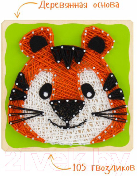 Изображение товара Набор для творчества «изонить» Woody Тигр / 03403