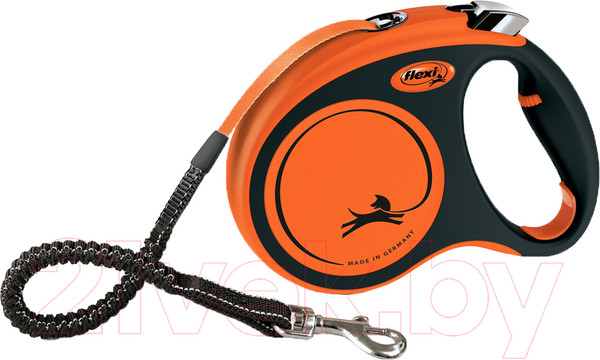 Изображение товара Поводок-рулетка Flexi Xtreme ремень / 34309 (M,5м, черный/оранжевый)