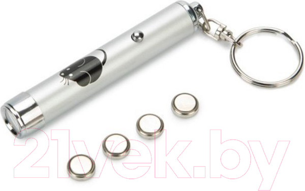 Изображение товара Игрушка для кошек Beeztees Светодиодная мышь / 440478 (серебристый)