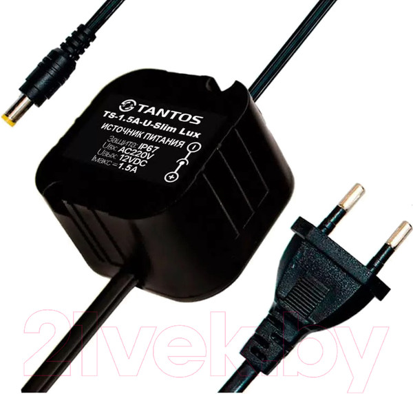 Изображение товара Блок питания для видеодомофона Tantos TS-1.5A-U-Slim Lux