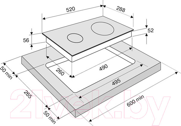 Изображение товара Индукционная варочная панель Krona Forte 30 BL / КА-00002591