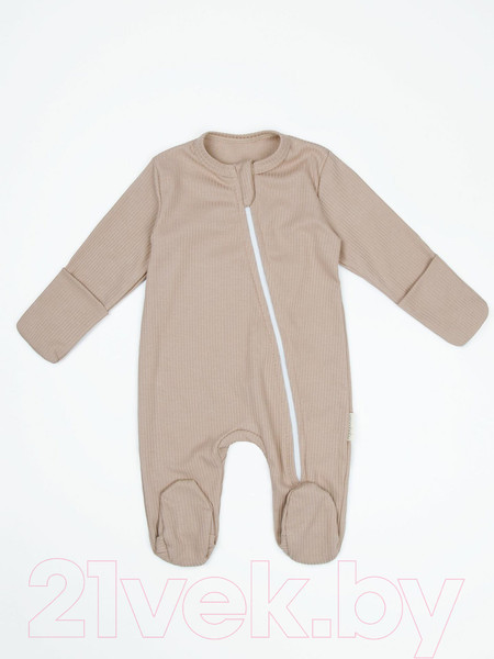 Изображение товара Комбинезон для малышей Amarobaby Fashion / AB-OD21-FS3/03-74 (бежевый, р. 74)