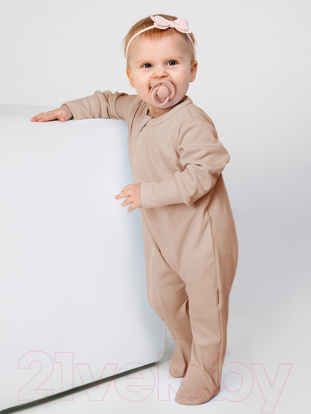 Изображение товара Комбинезон для малышей Amarobaby Fashion / AB-OD21-FS3/03-74 (бежевый, р. 74)