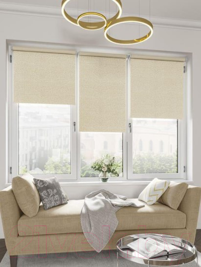 Изображение товара Рулонная штора LEGRAND Блэкаут Кристалл 140x175 / 58 069 200 (крем)