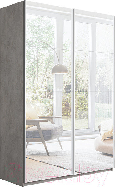 Изображение товара Шкаф-купе ТриЯ Траст СШК 2.140.70-13.13 2-х дверный (бетон/зеркало)