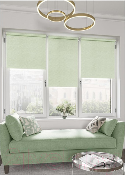 Изображение товара Рулонная штора LEGRAND Бриз 120x175 / 58 068 802 (салатовый)