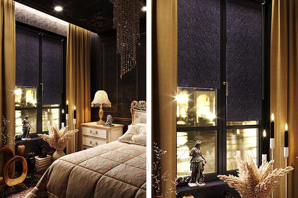 Изображение товара Рулонная штора LEGRAND Фрост 120x175 / 58 087 491 (темно-синий)