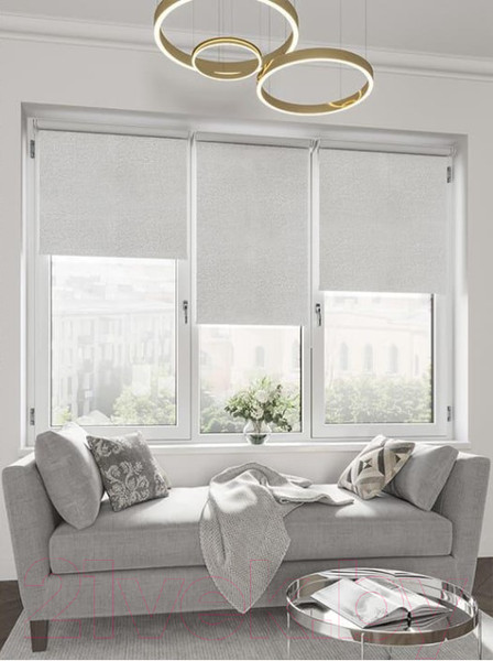 Изображение товара Рулонная штора LEGRAND Блэкаут Кристалл 120x175 / 58 078 763 (серый)