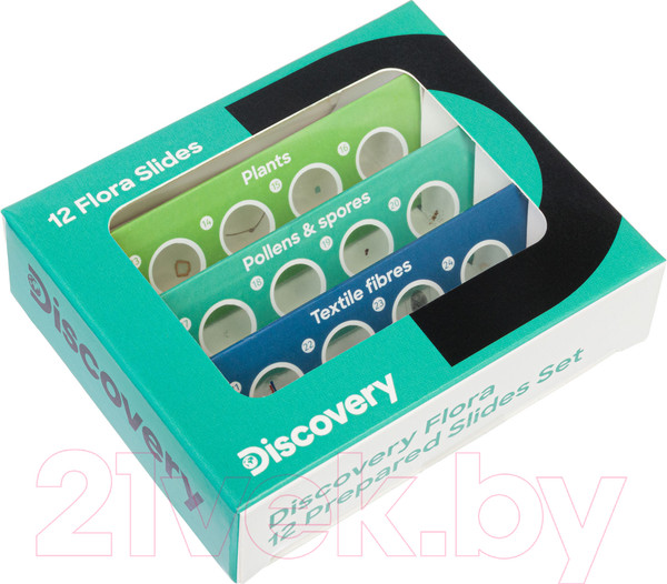 Изображение товара Набор микропрепаратов Levenhuk Discovery Флора / 78225 (12шт)