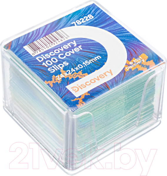 Изображение товара Набор стекол покровных Levenhuk Discovery 78228 (100шт)