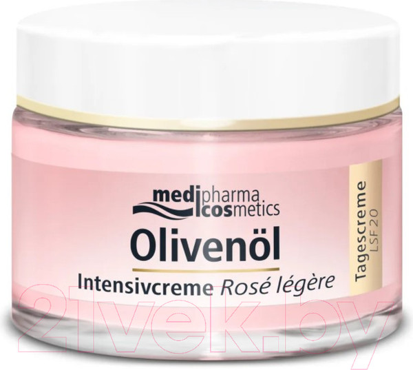 Изображение товара Крем для лица Medipharma Cosmetics Olivenol интенсив Роза дневной легкий LSF20 (50мл)