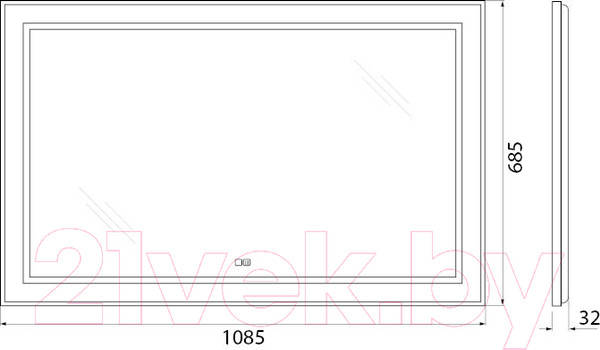 Изображение товара Зеркало BelBagno SPC-KRAFT-1085-685-TCH-WARM