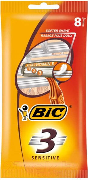 Изображение товара Набор бритвенных станков Bic 3 Sensitive (8шт)