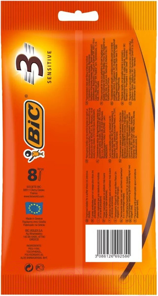 Изображение товара Набор бритвенных станков Bic 3 Sensitive (8шт)