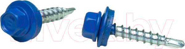 Изображение товара Саморез Монтаж Кровельный 4.8х70 сверло PT1 / V022459 (100шт, RAL 5005)