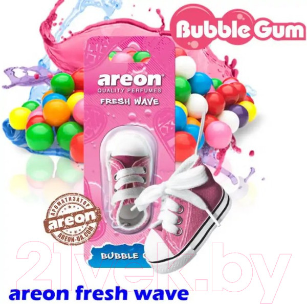 Изображение товара Ароматизатор автомобильный Areon Fresh Wave Bubble Gum / ARE-FW02