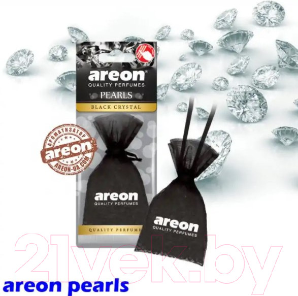 Изображение товара Ароматизатор автомобильный Areon Pearls Black Crystal / ARE-ABP01