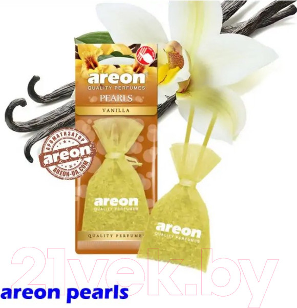 Изображение товара Ароматизатор автомобильный Areon Pearls Vanilla / ARE-ABP02