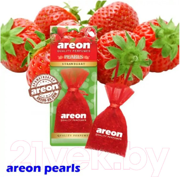 Изображение товара Ароматизатор автомобильный Areon Pearls Strauberry / ARE-ABP17