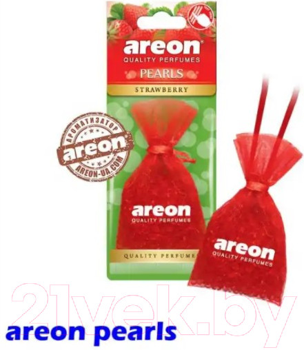 Изображение товара Ароматизатор автомобильный Areon Pearls Strauberry / ARE-ABP17