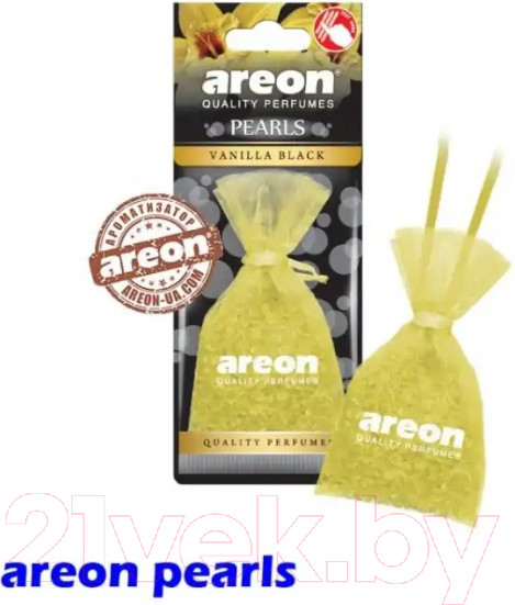 Изображение товара Ароматизатор автомобильный Areon Pearls Vanilla Black / ARE-ABP14