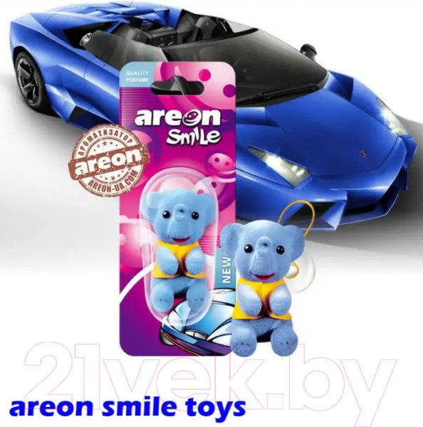 Изображение товара Ароматизатор автомобильный Areon Smile Blister Toy New Car / ARE-ASB02