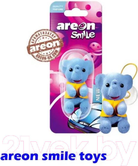 Изображение товара Ароматизатор автомобильный Areon Smile Blister Toy New Car / ARE-ASB02