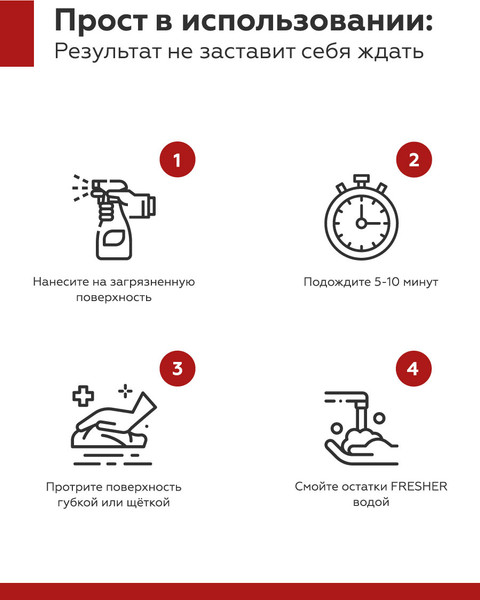 Изображение товара Чистящее средство для ковров и текстиля Fresher Удаление грязи и жира для диванов (750мл)