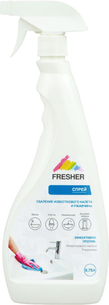 Изображение товара Чистящее средство для ванной комнаты Fresher Удаление известкового налета и ржавчины для сантехники (750мл)