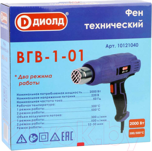 Изображение товара Строительный фен Диолд ВГВ-1-01 (10121040)