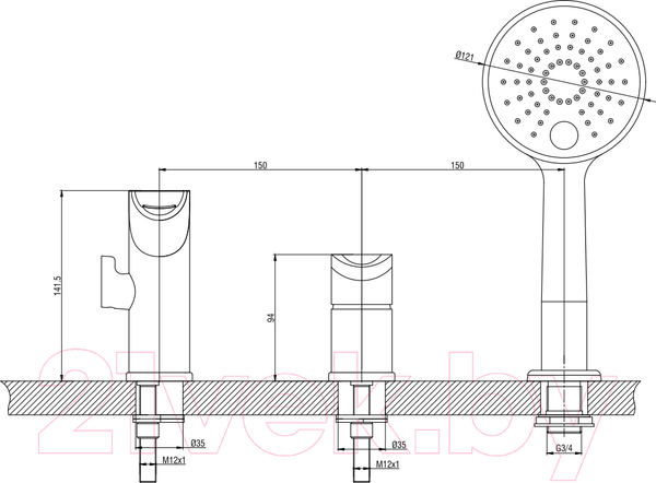 Изображение товара Смеситель Gross Aqua Space 1209288С