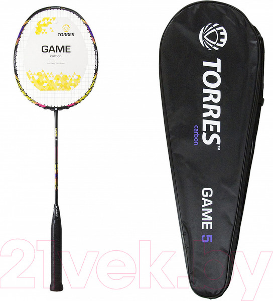 Изображение товара Ракетка для бадминтона Torres Game 5 / BD-20511 (желтый)