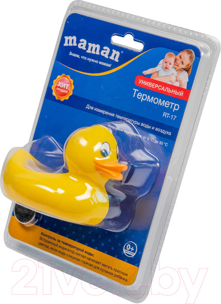 Изображение товара Детский термометр для ванны Maman Утка RT-17