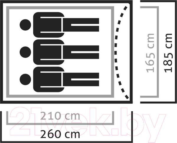 Изображение товара Палатка Salewa Litetrek Pro III Tent / 5618-4745 (Light Grey /Mango)