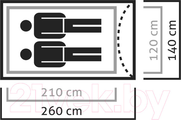 Изображение товара Палатка Salewa Litetrek Pro II Tent / 5617-4745 (Light Grey/Mango)